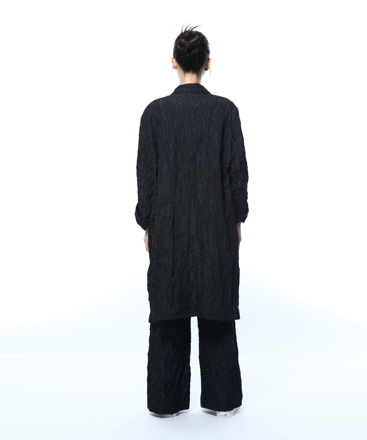 Crushed Taffeta Trench Coat