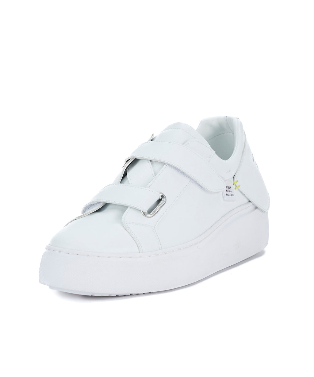 Velcro Strap Tennis Sneakers - White – MAISON MAVERICK PRESENTS