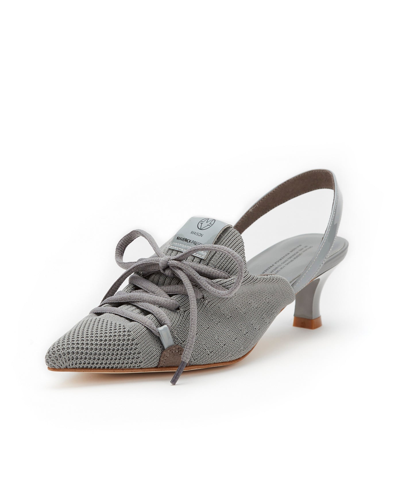 Knit Lace-Up Sneaker Heels