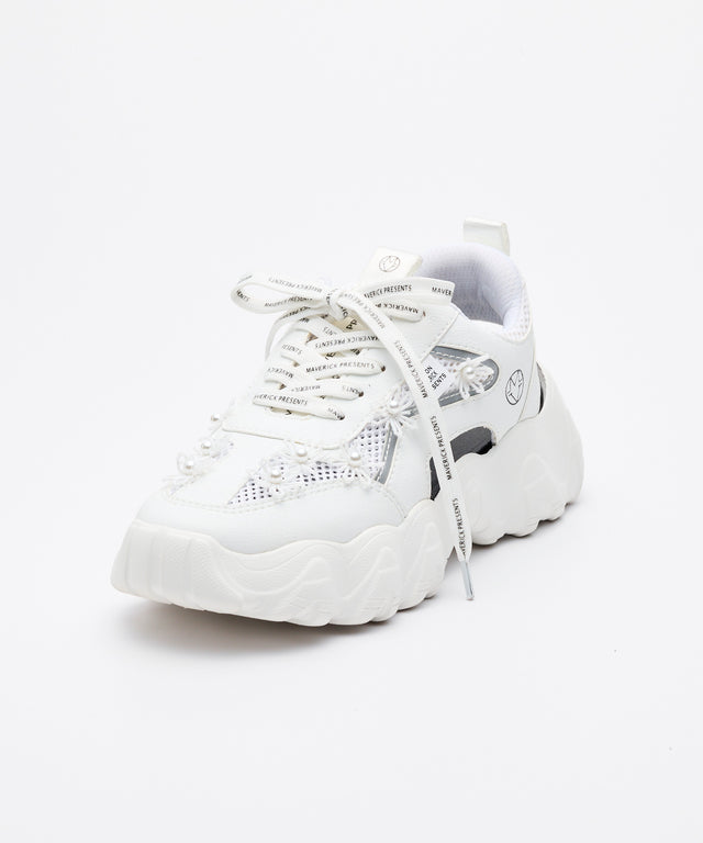 Beaded Floral Hybrid Sneakers
