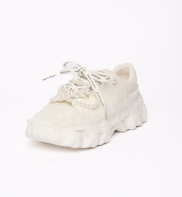 Pearl x Lace Sneakers