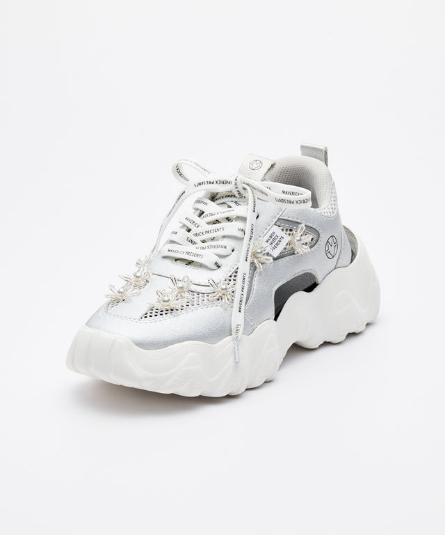 Beaded Floral Hybrid Sneakers