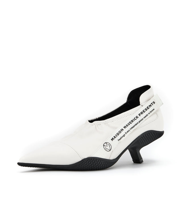 Kitten Heel Pumps - White