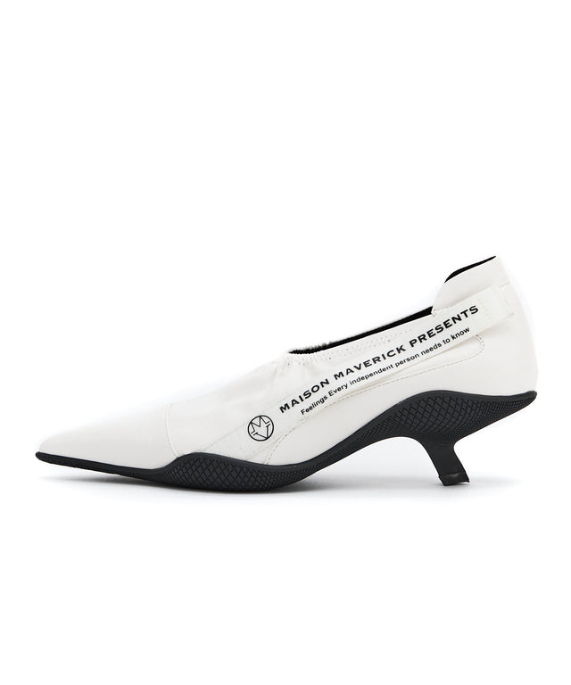 Kitten Heel Pumps - White