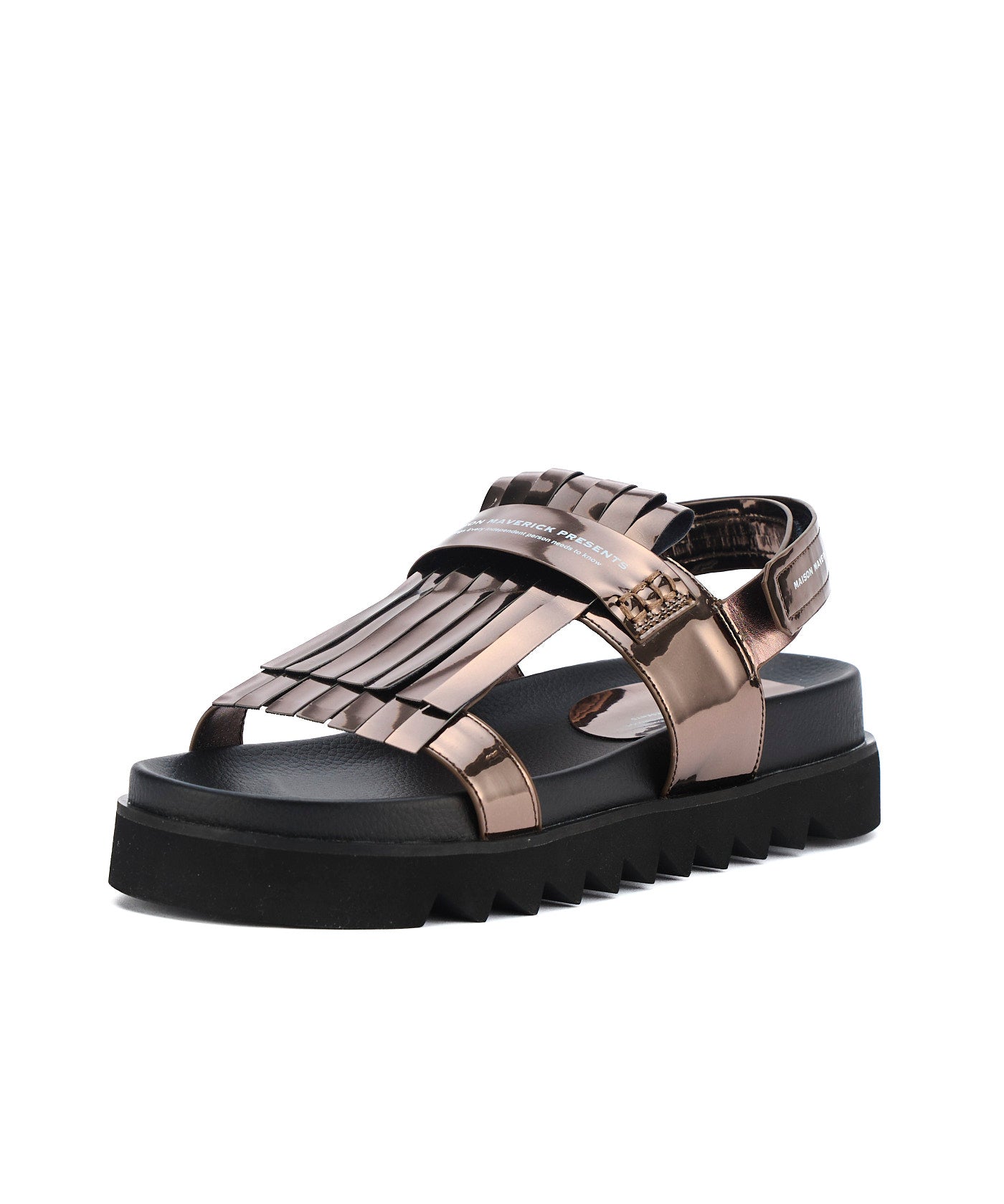 New Tassel Sandals - Metal Black – MAISON MAVERICK PRESENTS