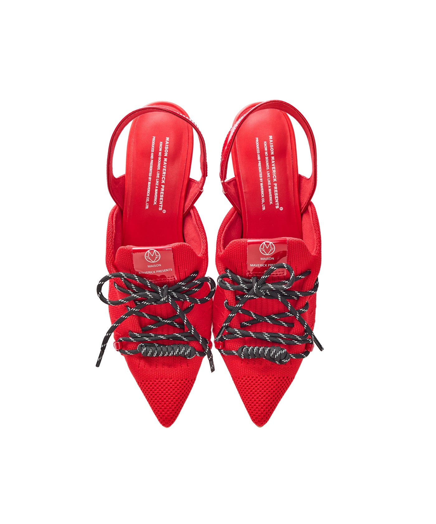Knit Lace-Up Sneaker Heels