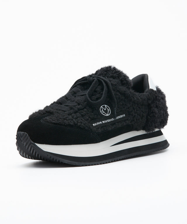 Poodle Retro Runner Sneakers - Black