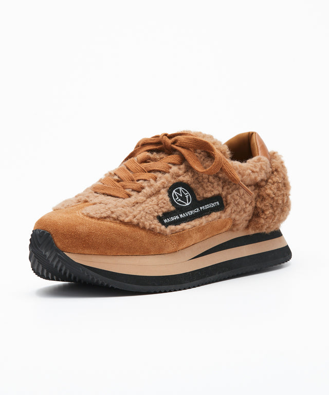 Poodle Retro Runner Sneakers - Camel