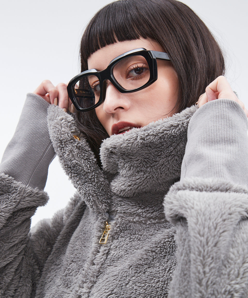 Boa Fleece High Neck Jacket – MAISON MAVERICK PRESENTS