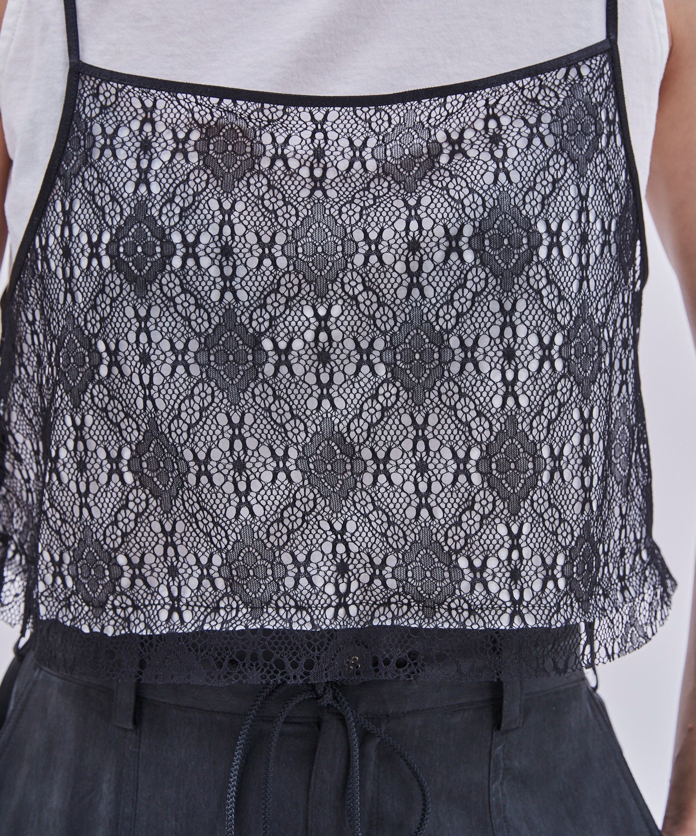値下げMEER.FLOWER LACE TOPS(BLK)メーア フラワーレース｜トップス