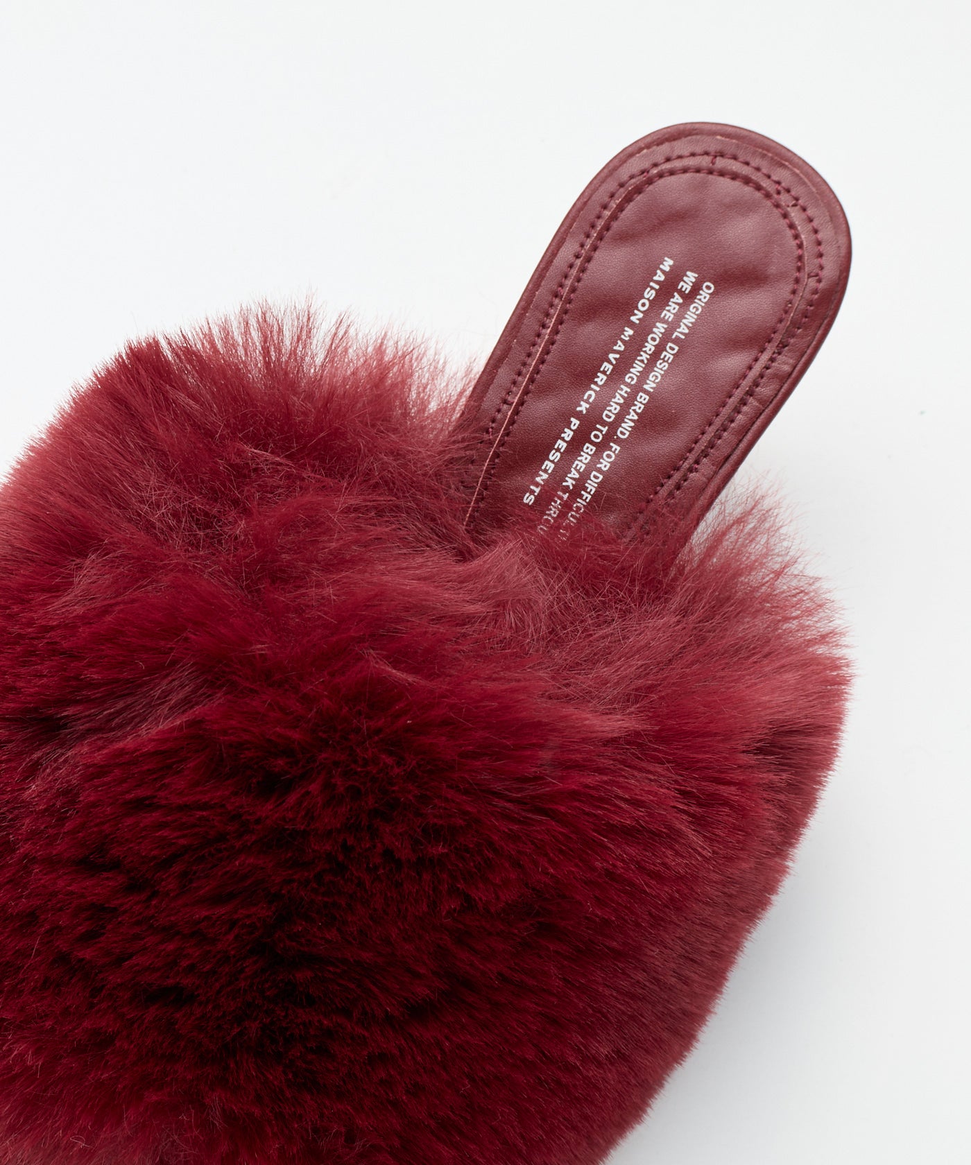 Slip-On Fur Mules - Bordeaux – MAISON MAVERICK PRESENTS
