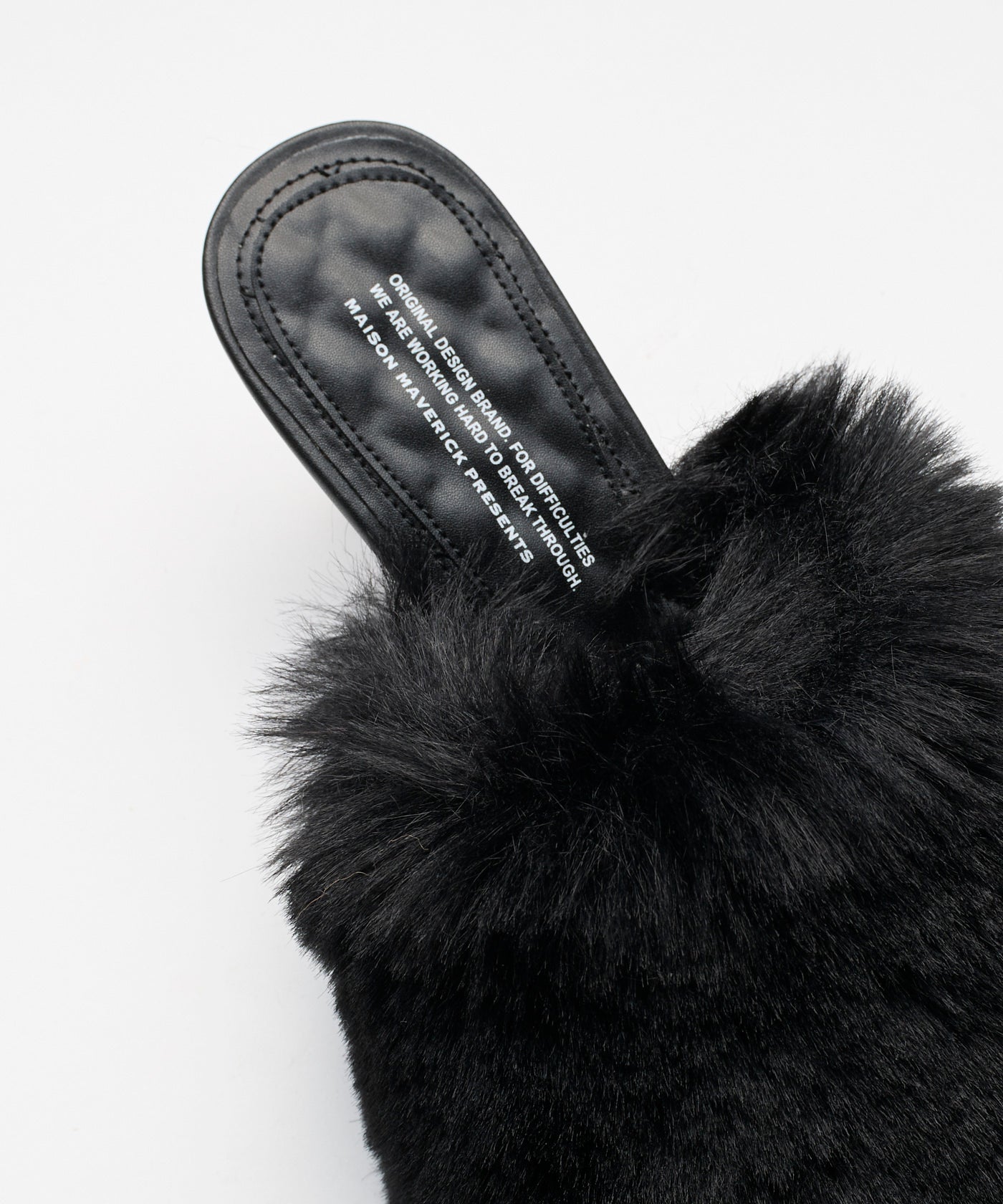 Slip-On Fur Mules - Black – MAISON MAVERICK PRESENTS