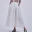 Gathered Cotton Flare Skirt