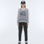 See-through mesh knit sequin logo pullover