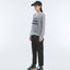 See-through mesh knit sequin logo pullover