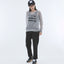 See-through mesh knit sequin logo pullover