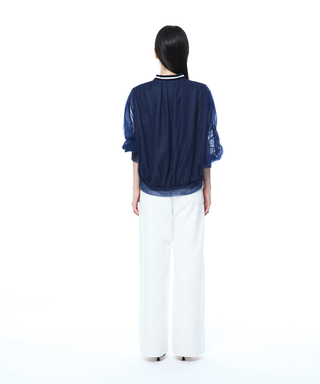 Tulle Layered Blouson