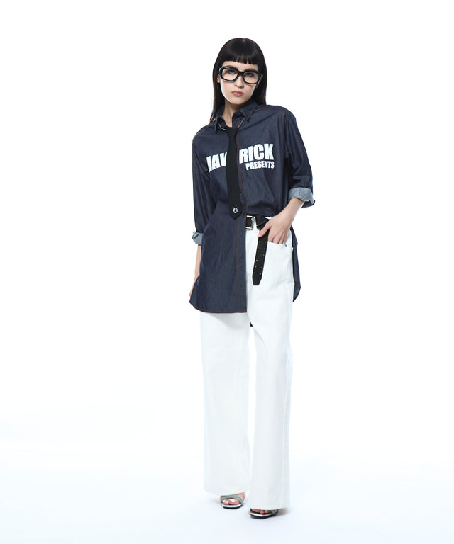 Light Denim Big Silhouette Blouse