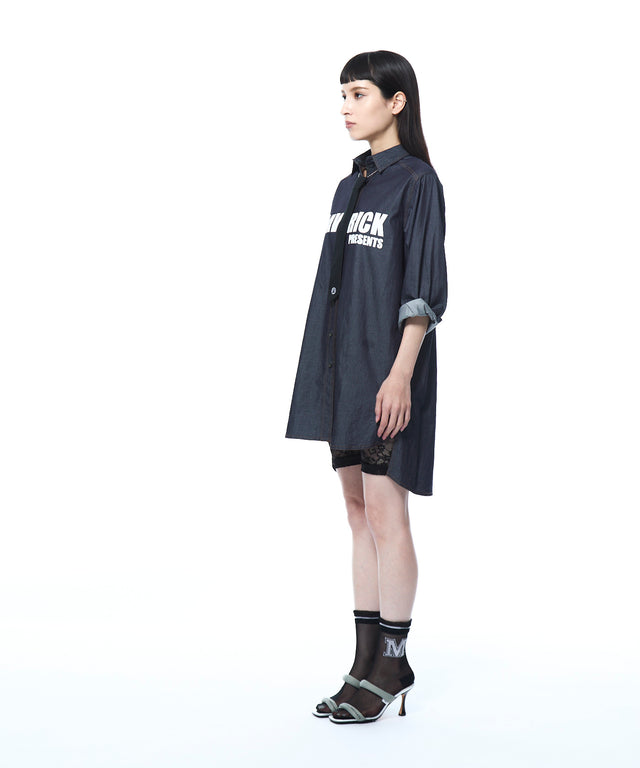 Light Denim Big Silhouette Blouse