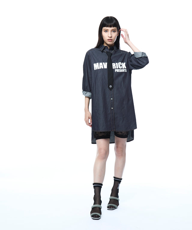 Light Denim Big Silhouette Blouse