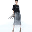 Mesh Sequins Knit Skirt