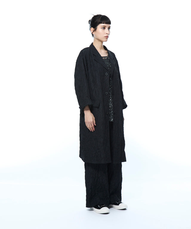 Chambray vintage crushed taffeta coat