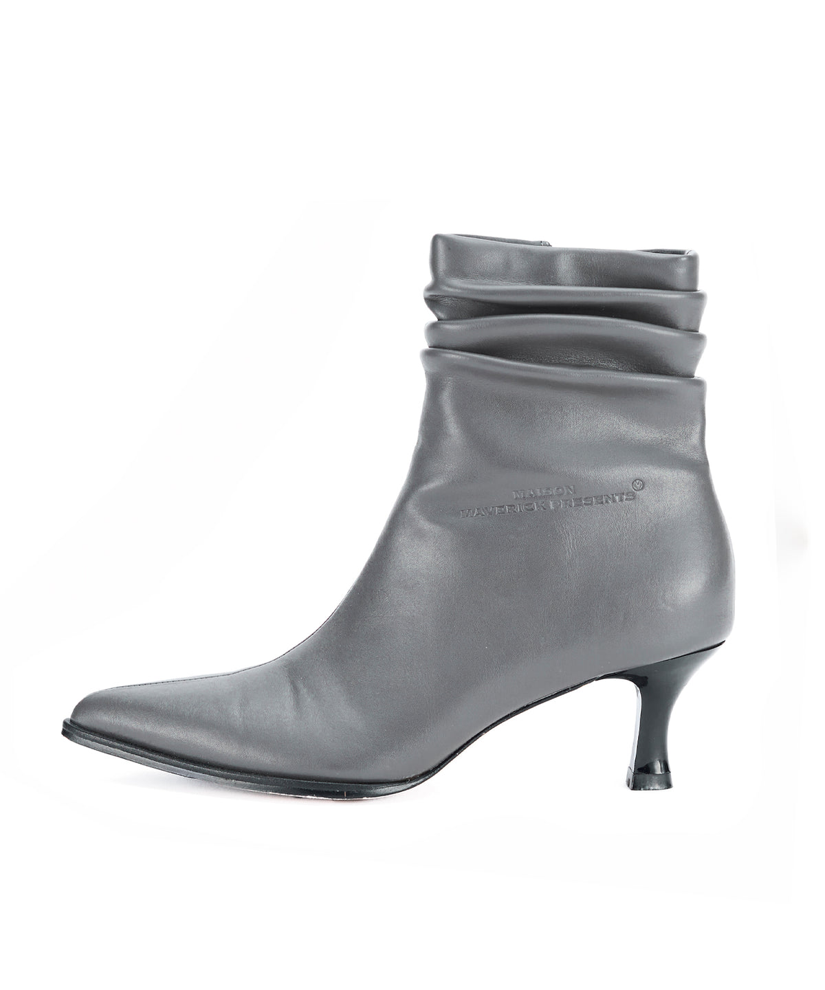 Scrunch Leather Ankle Boots