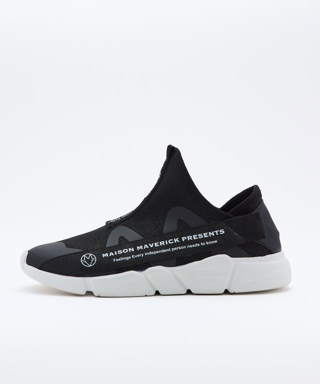 Dad Slip-ons Knit Sneakers　black