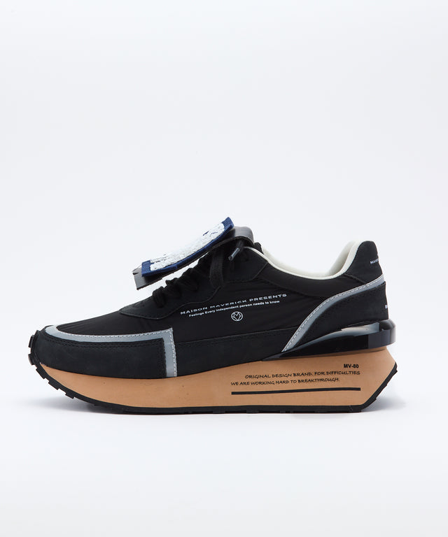 "M"Logo Racer Dad Sneakers　black