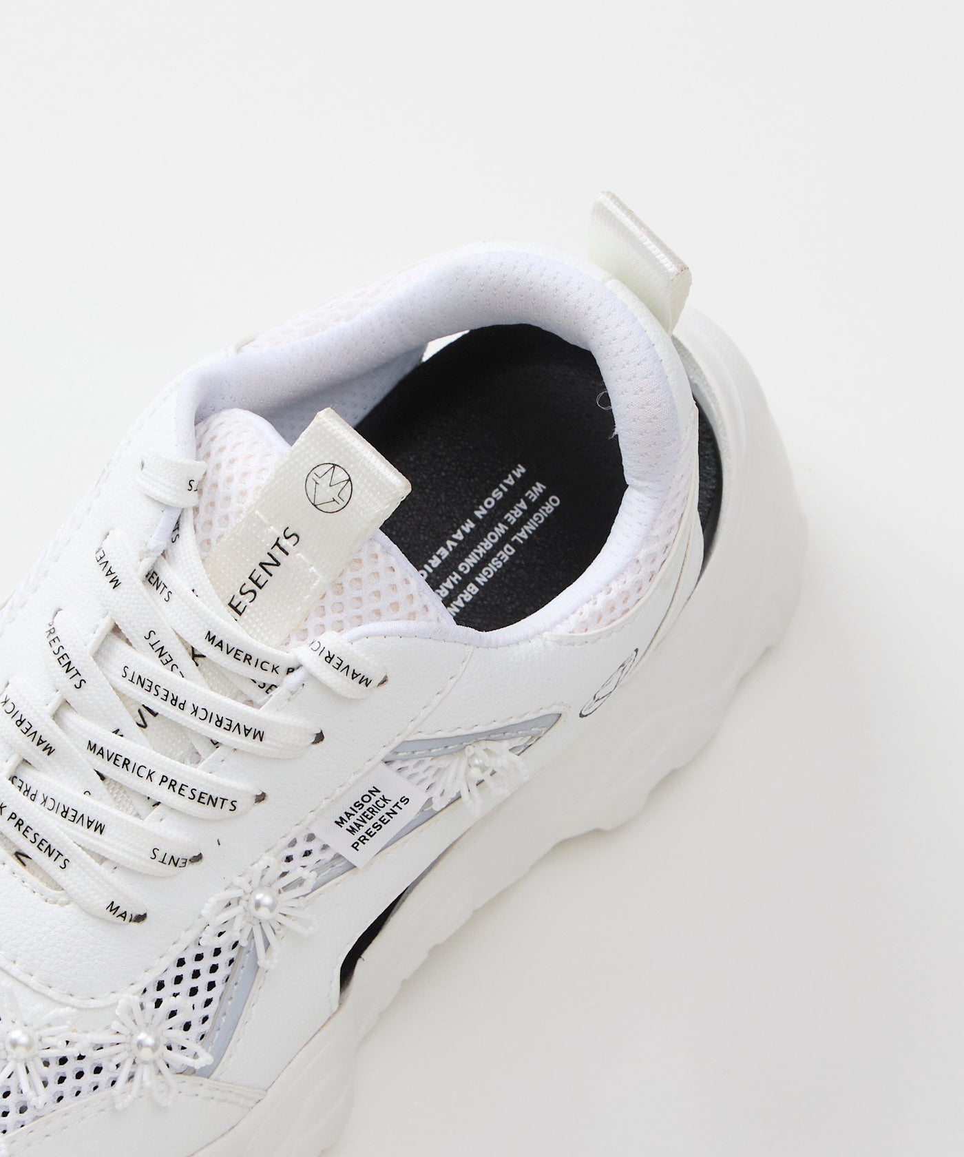 Beaded Floral Hybrid Sneakers – MAISON MAVERICK PRESENTS