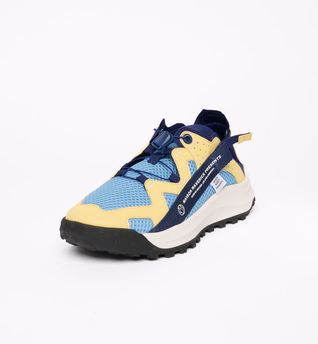 Touch-Strap Track Sneakers - Yellow-Navy