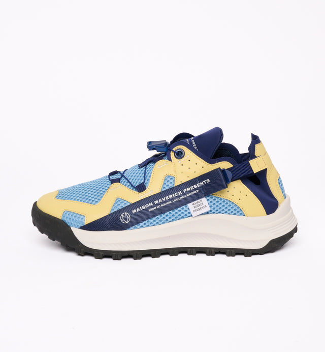Touch-Strap Track Sneakers - Yellow-Navy