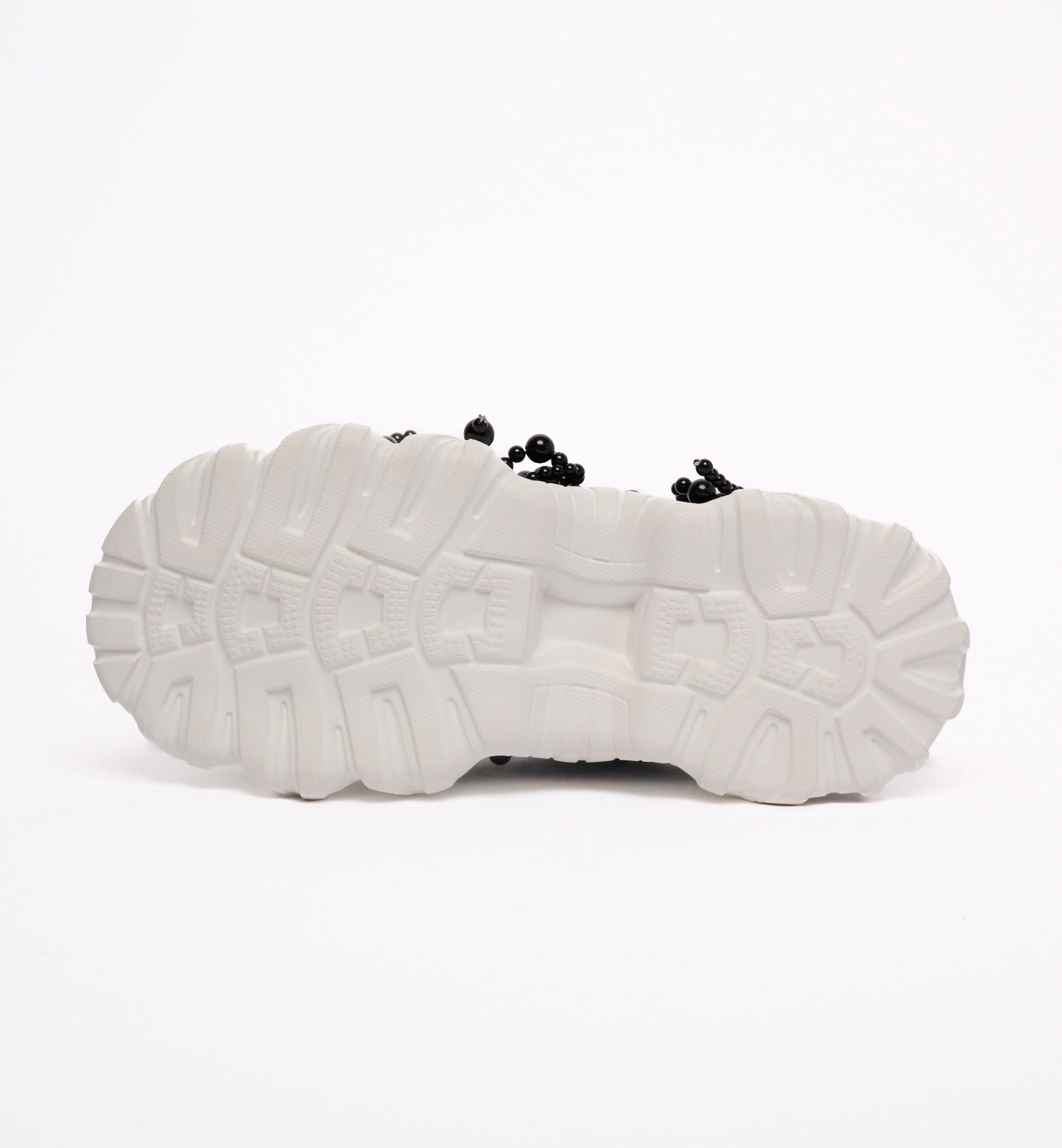 Bumpy Sole Pearl Sneakers - Silver – MAISON MAVERICK PRESENTS