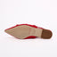 Lace-Up Slingback Flats - Red