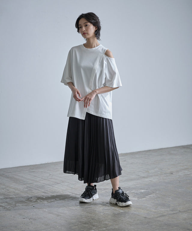 Pleated Long Skirt