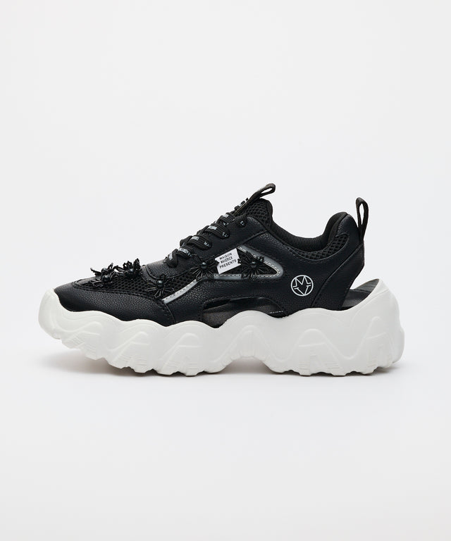 Beaded Floral Hybrid Sneakers
