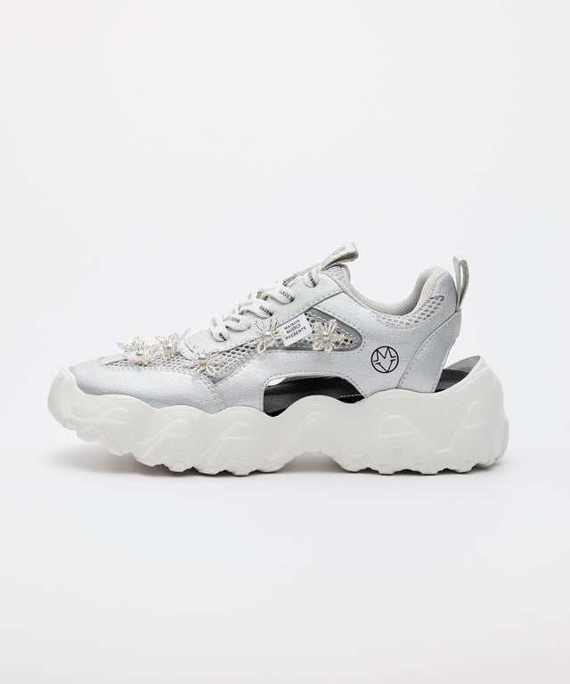 Beaded Floral Hybrid Sneakers