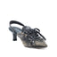 Distressed Denim Lace-Up Sneaker Heels