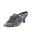 Distressed Denim Lace-Up Sneaker Heels