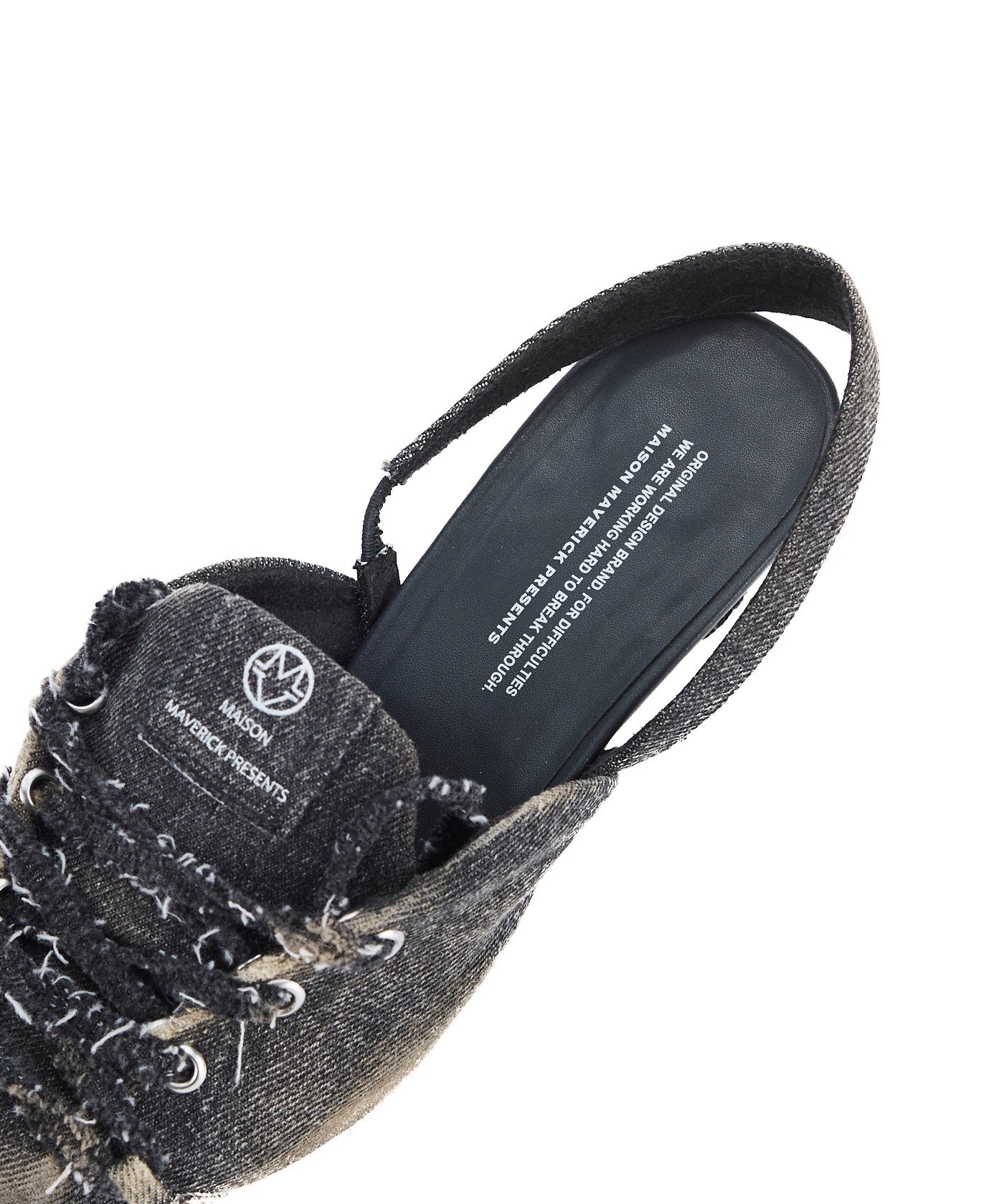 Damage Denim Heels – MAISON MAVERICK PRESENTS