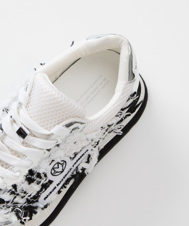 Tweed Ancestor Dad Sneaker - White