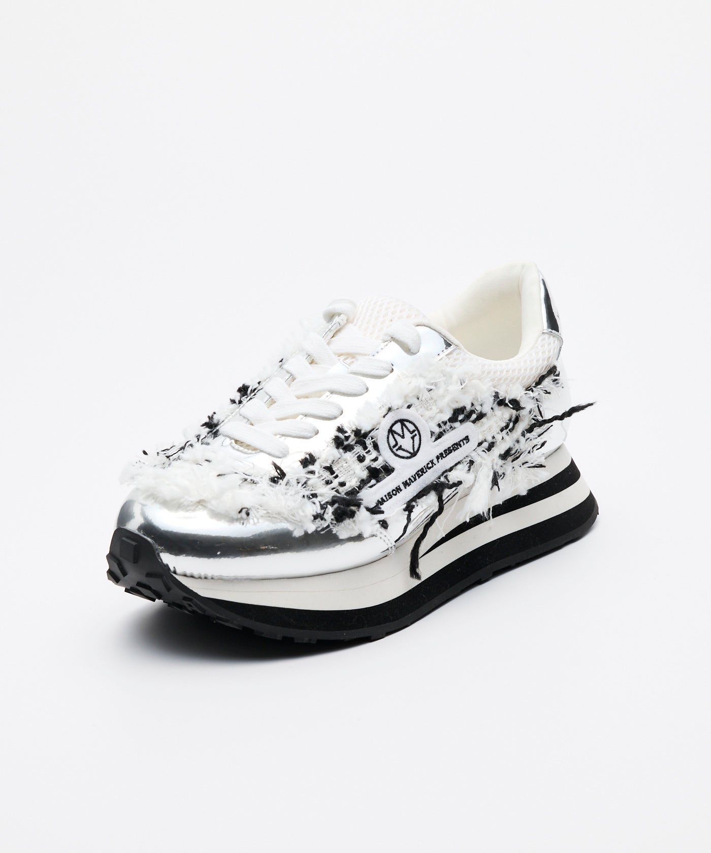 Tweed Ancestor Dad Sneaker - White – MAISON MAVERICK PRESENTS
