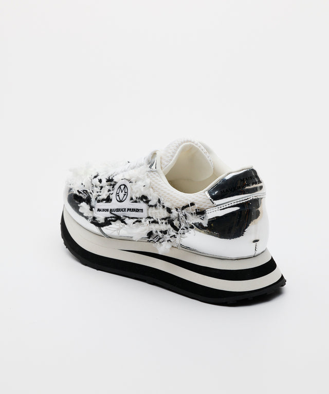 Tweed Ancestor Dad Sneaker - White