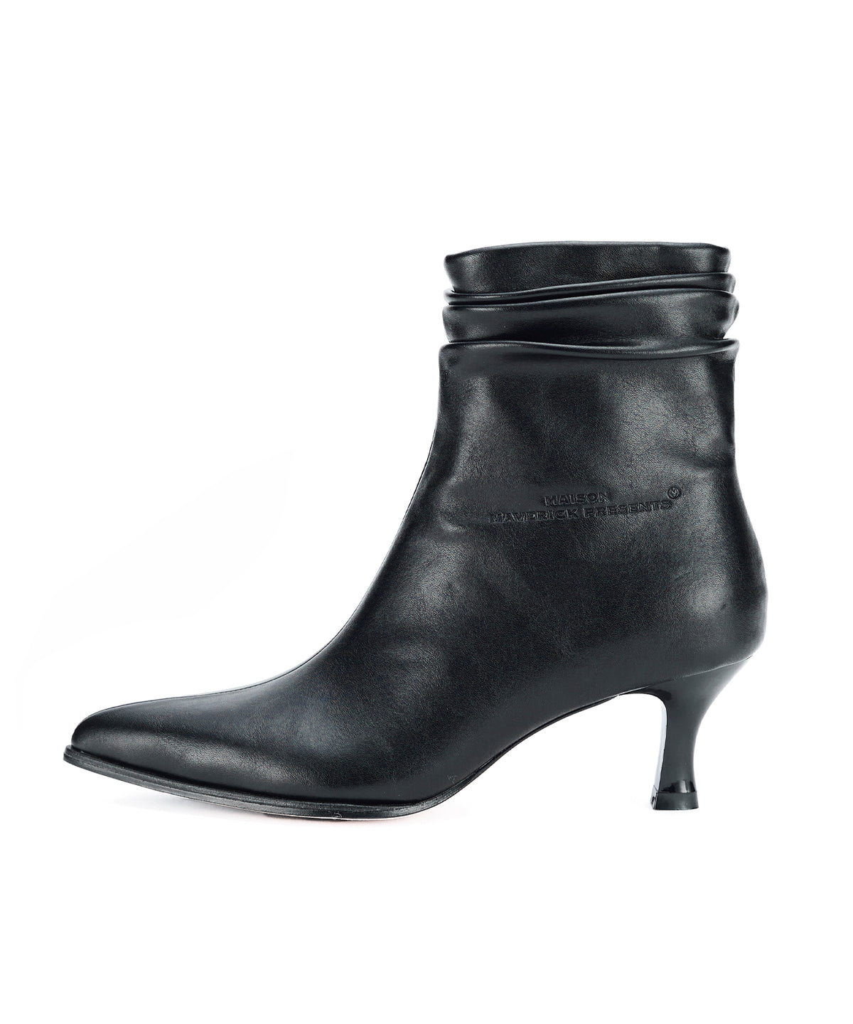 Scrunch Leather Ankle Boots