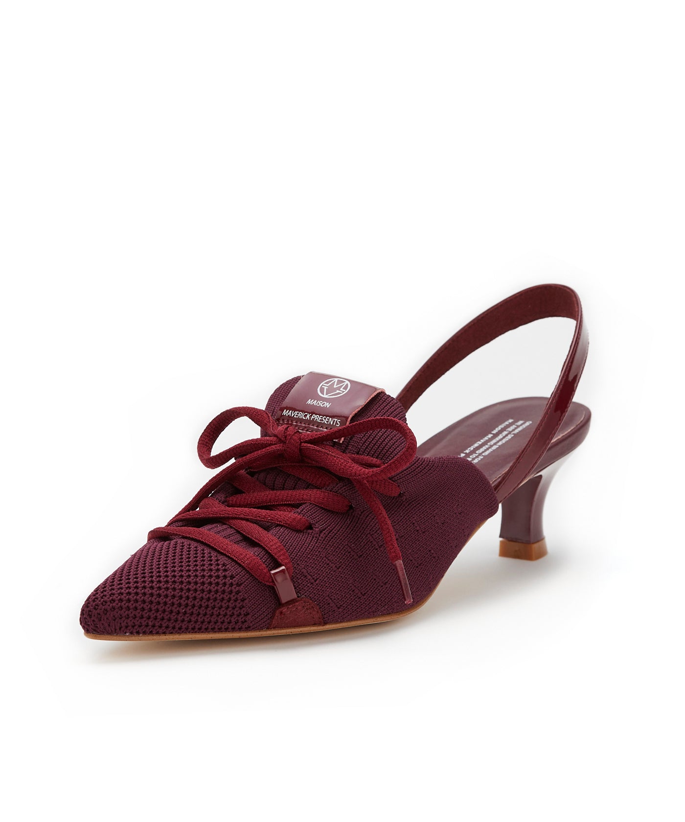 Knit Lace-Up Sneaker Heels