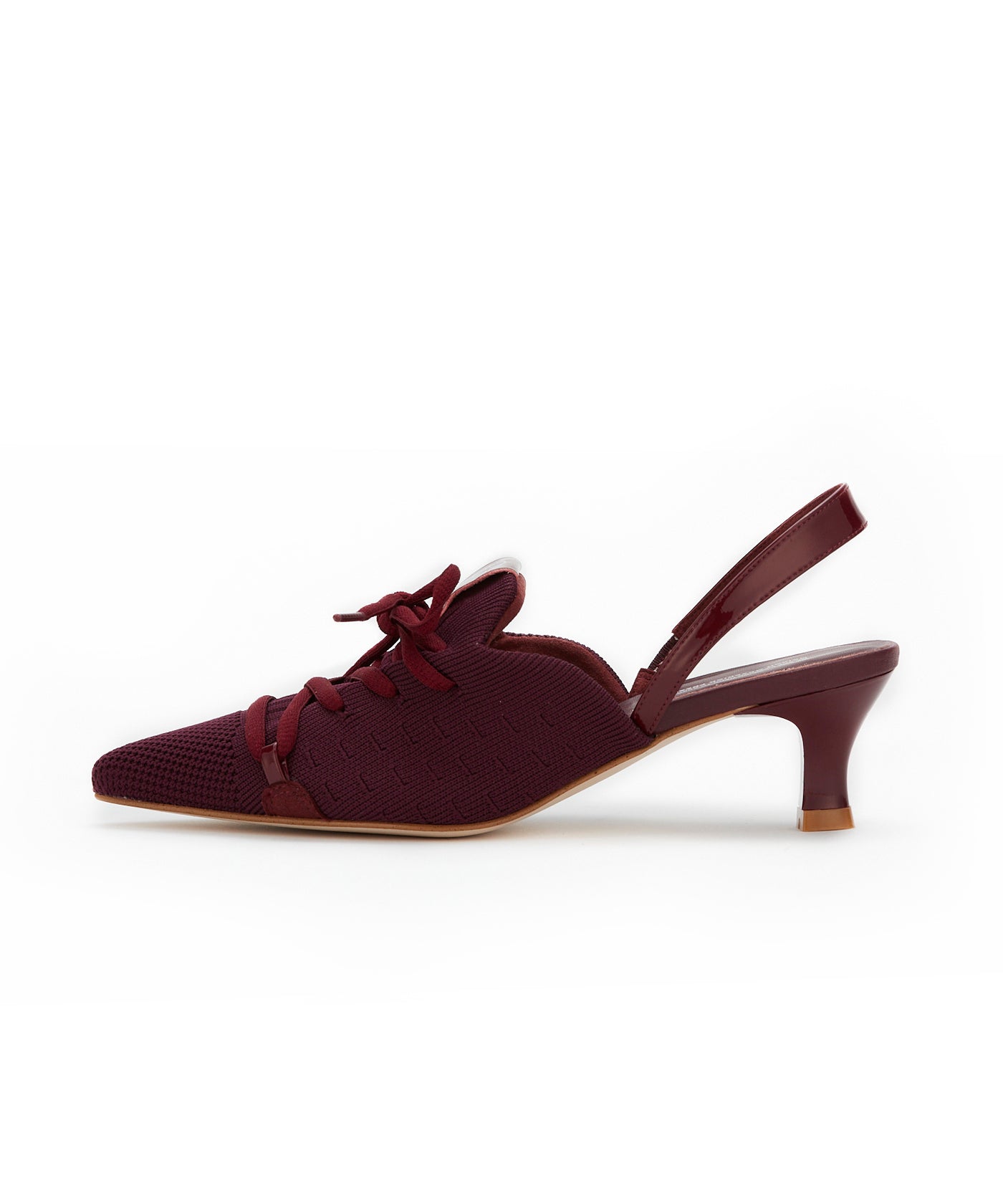 Knit Lace-Up Sneaker Heels
