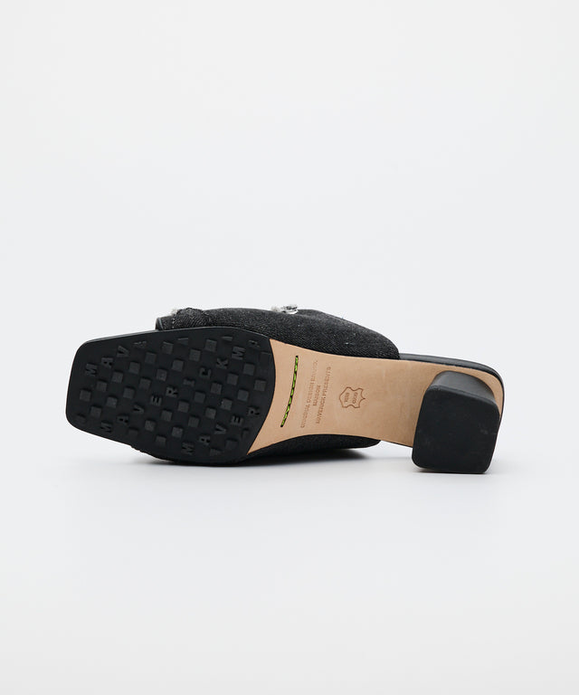 Denim Mule Sandals - Indigo