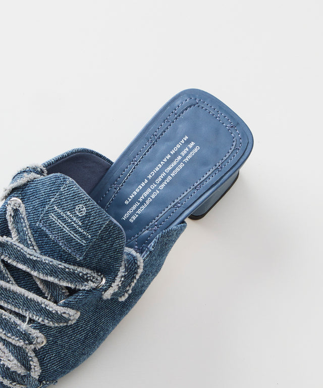Denim Mule Sandals - Indigo
