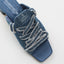Denim Mule Sandals - Indigo