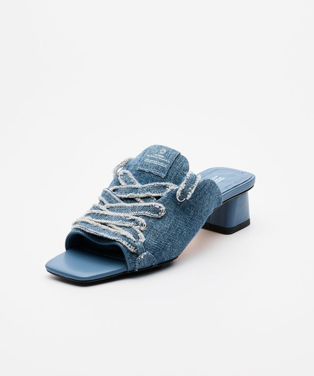 Denim Mule Sandals - Indigo